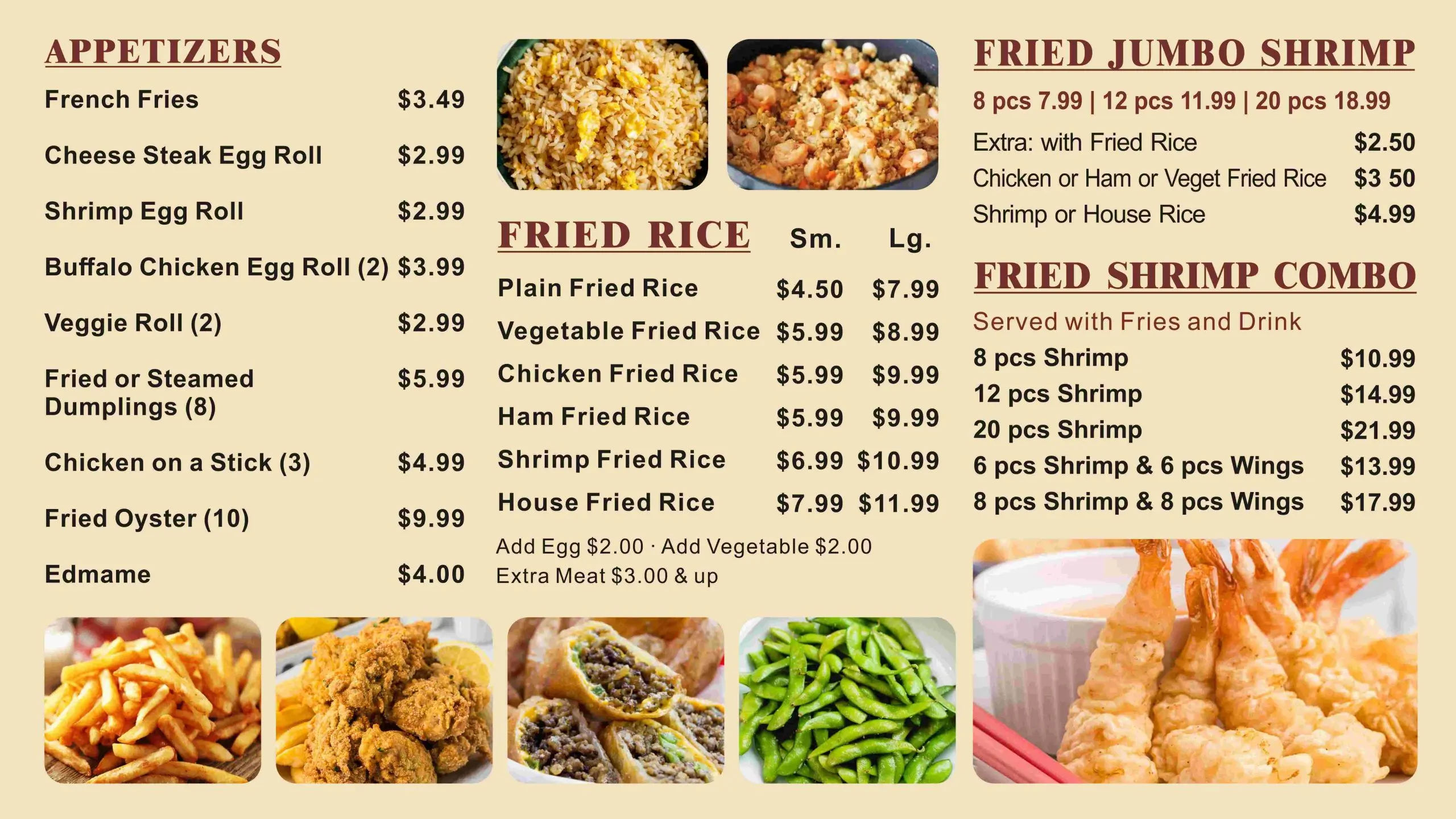 Hibachi menu discount